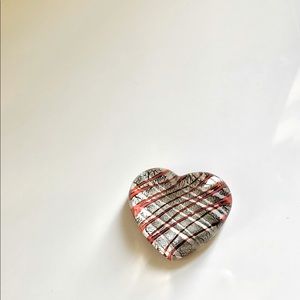 ❤️ Venetian Red Glass & Silver Heart